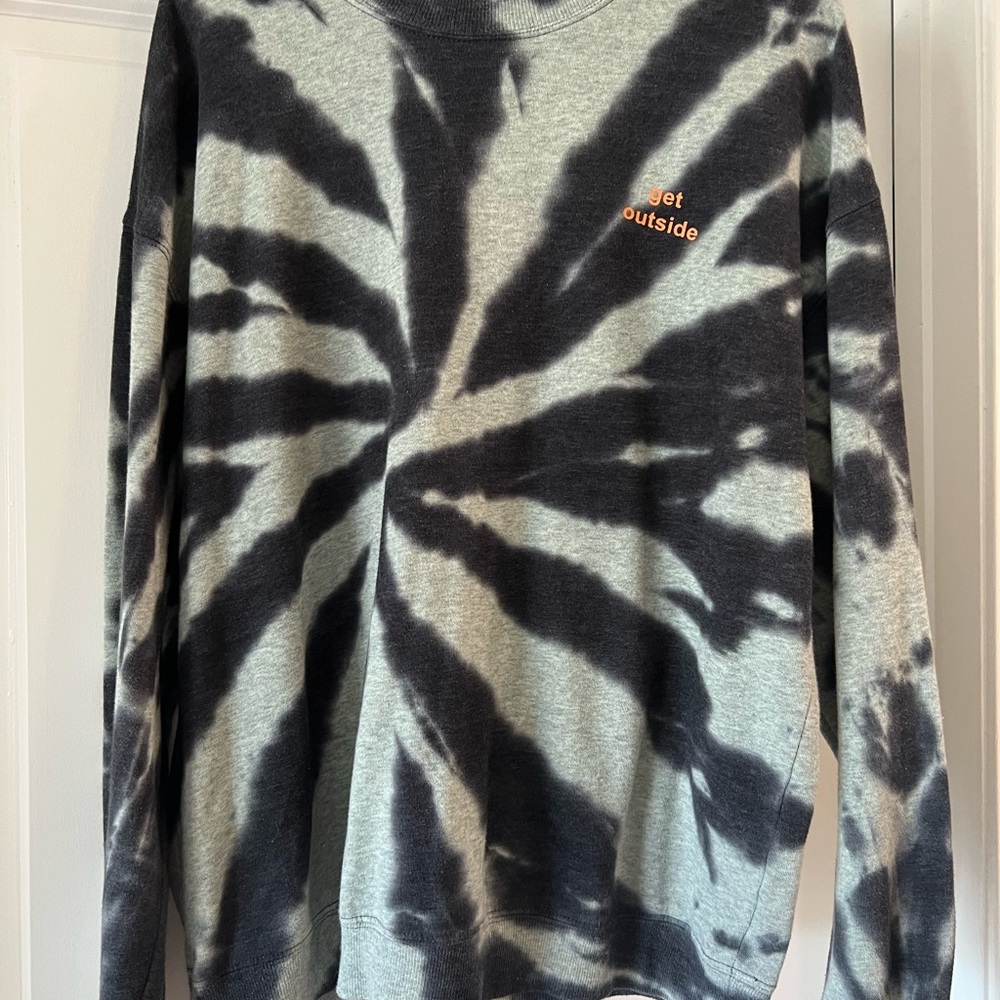 Wild Fable Black and Gray Tie-Dye Top